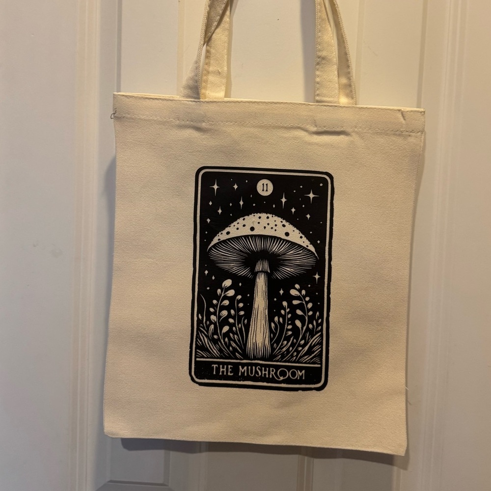 Tarot Card Mushroom Canvas Tote Bag